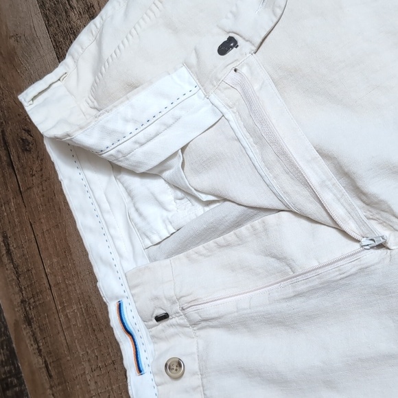 Peter Millar Surfside Shorts Size 38 Light Khaki Linen Silk Blend - Picture 3 of 7